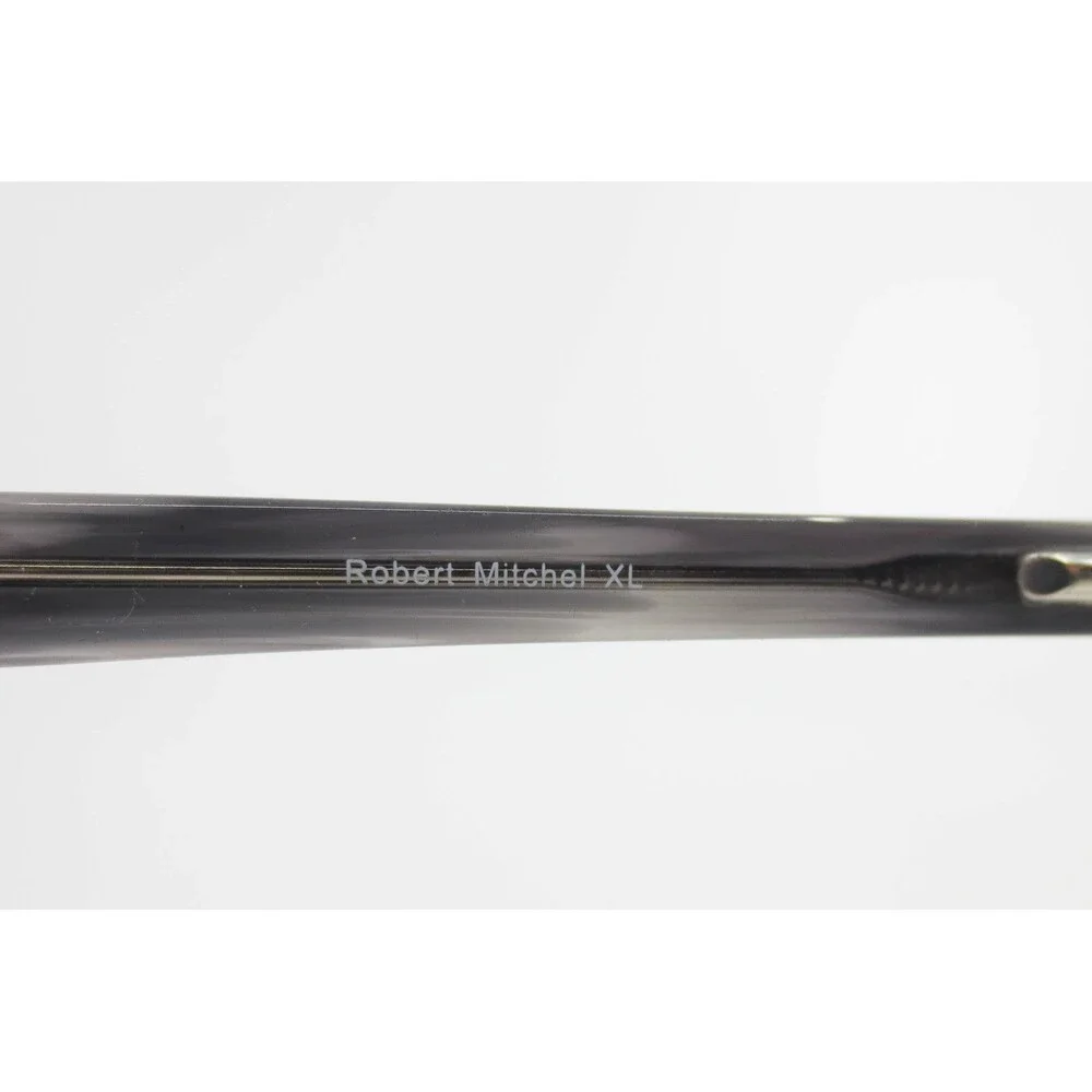 Robert Mitchel XL RMXL 6002 BK Eyeglass Frames Black Grey Rectangle 58-18-150